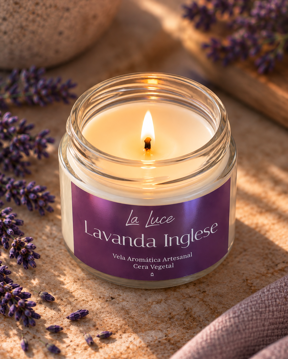 Vela Aromática Lavanda Inglese 140g - Imagem 2