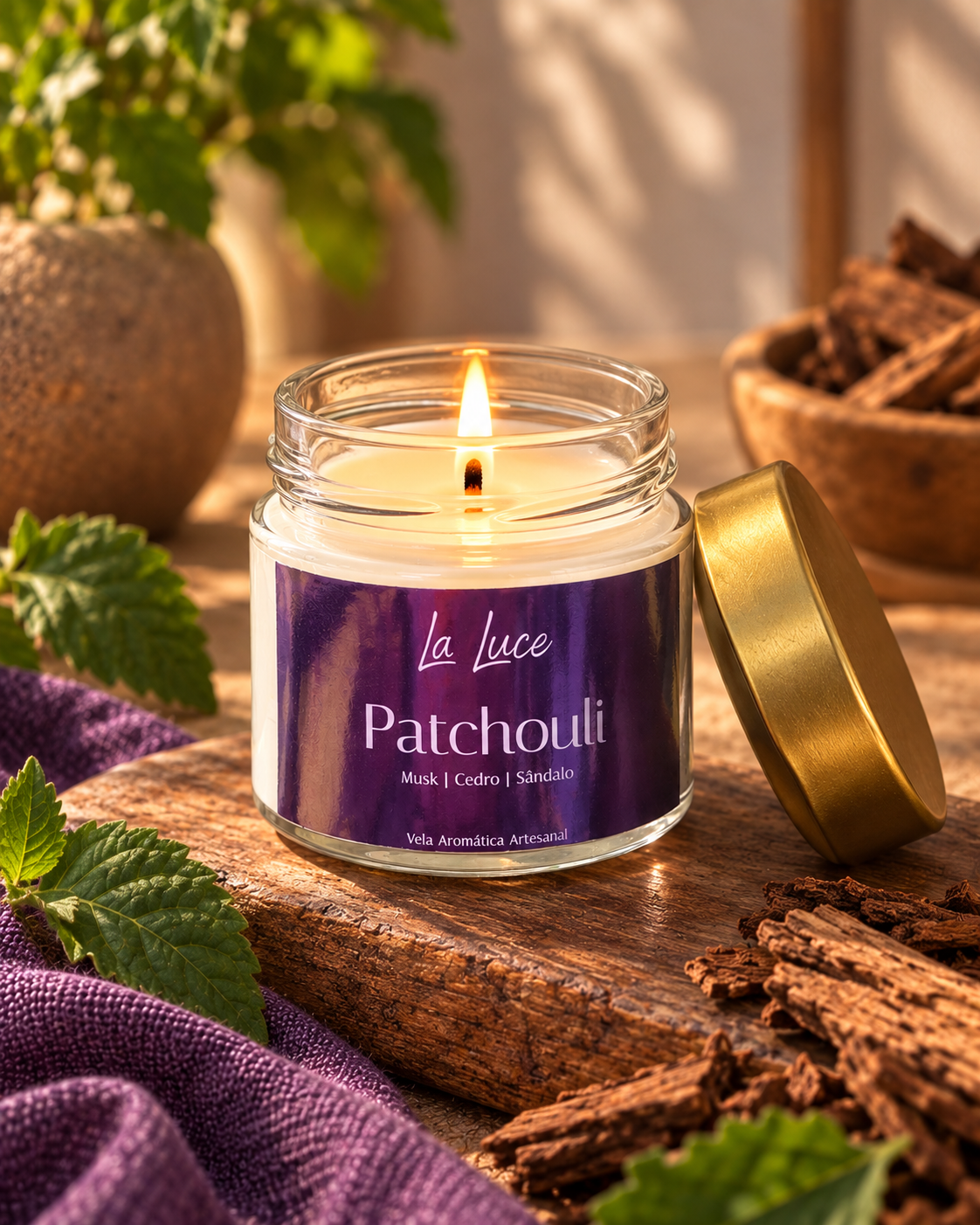 Vela Aromática Patchouli 140g - Imagem 2